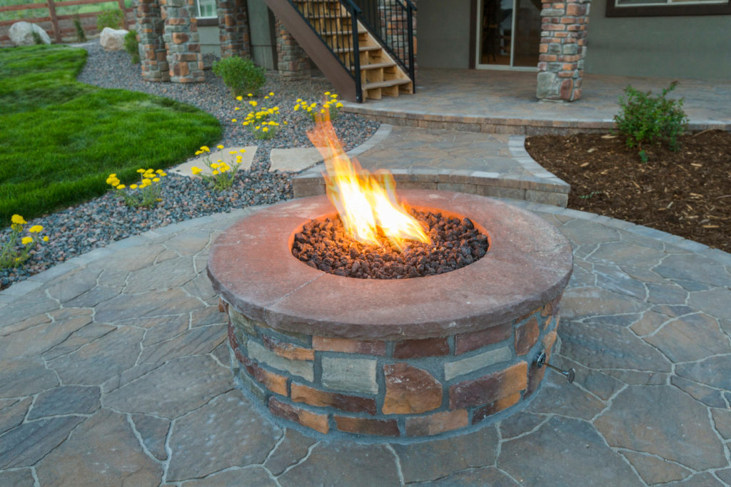 add a firepit to your Backyard Patio Landscaping design
