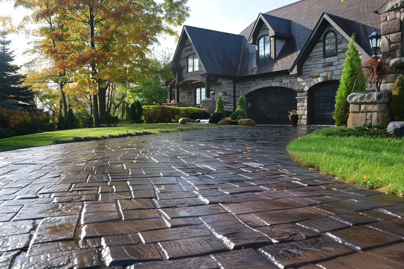 stamped concrete custom driveways in Gulfport, MS