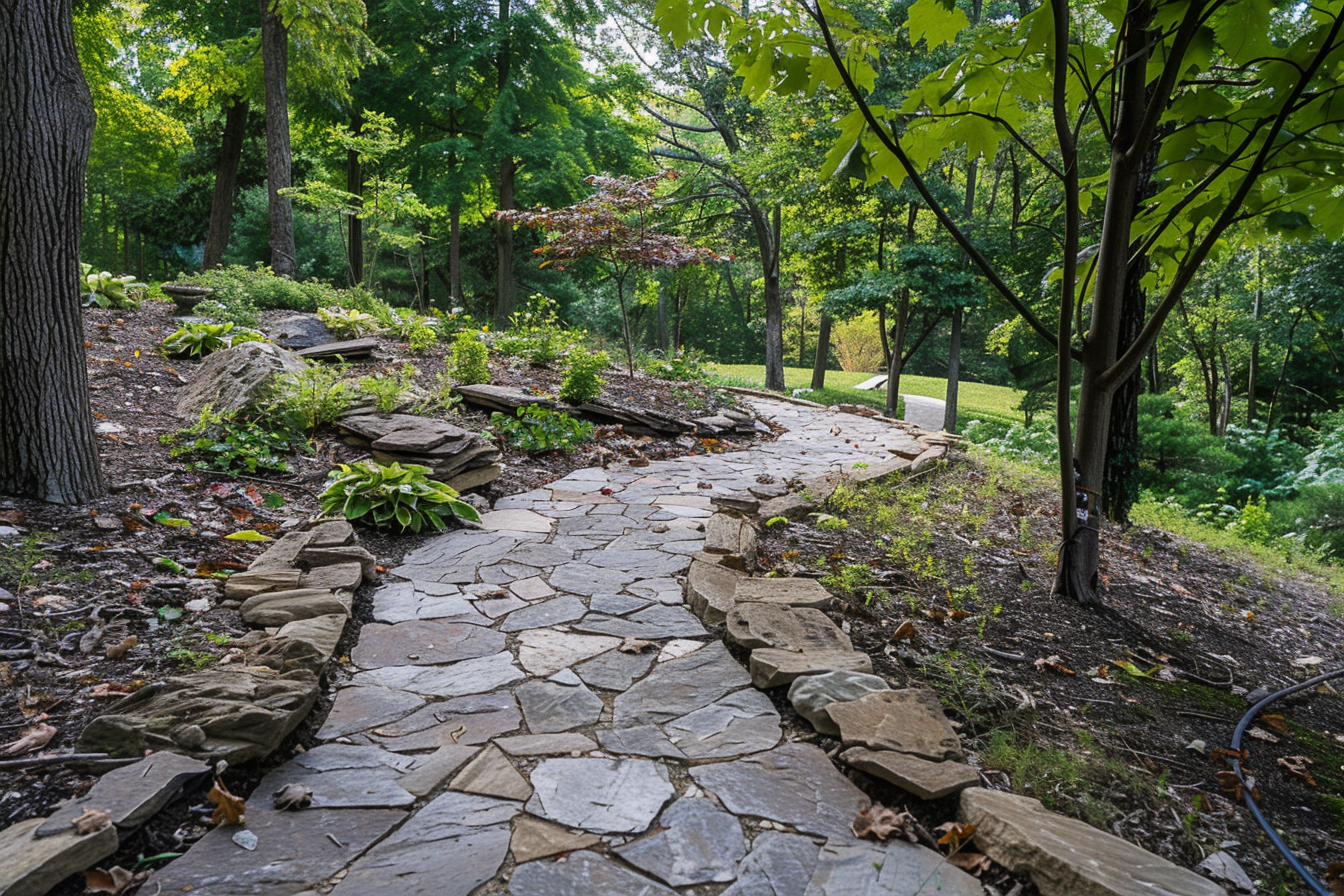 natural stone walkway
